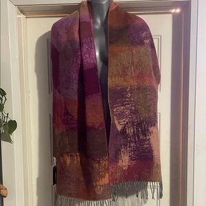 Fraas Artistic Purple and Orange Scarf